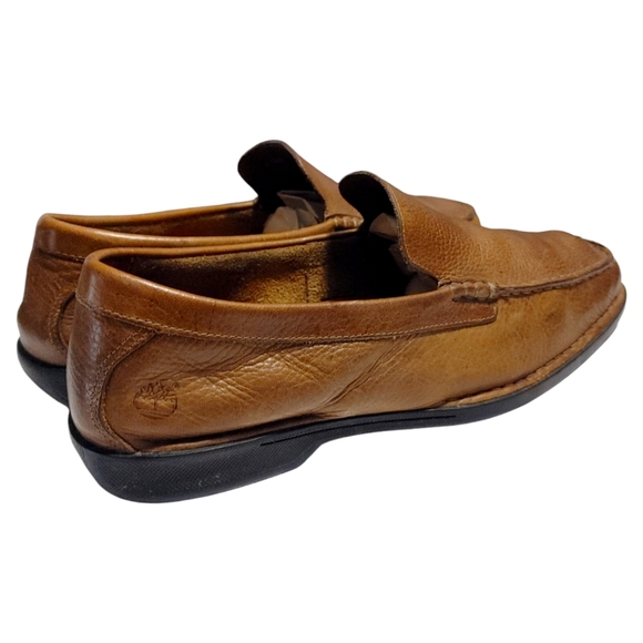 Timberland Smart Comfort Brown Leather Slip On Square Toe Loafers Mens Size 9 - Picture 5 of 9